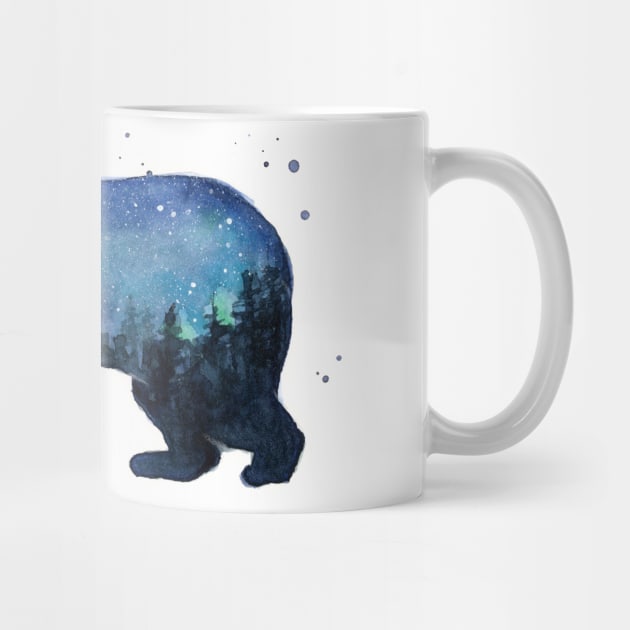 Galaxy Bear Silhouette by Olechka